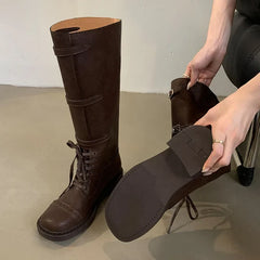 Slip-On Stylish Pointed Toe Knee High Boots