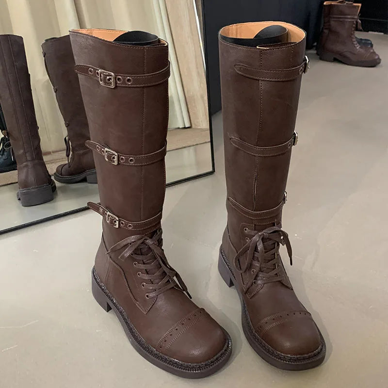 Slip-On Stylish Pointed Toe Knee High Boots