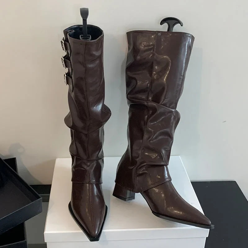 Stylish Elegant Cross-Tied Comfortable Knee High Boots