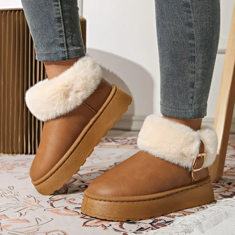 Furry Furry Shoes Newest Design Women's Boots Plush Warm Snow Boots