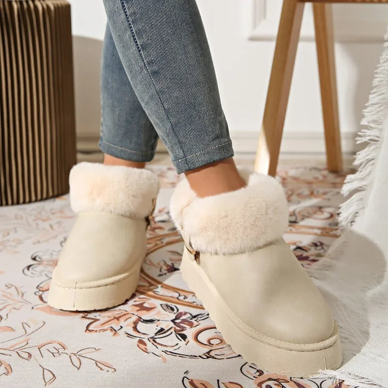Furry Furry Shoes Newest Design Women's Boots Plush Warm Snow Boots