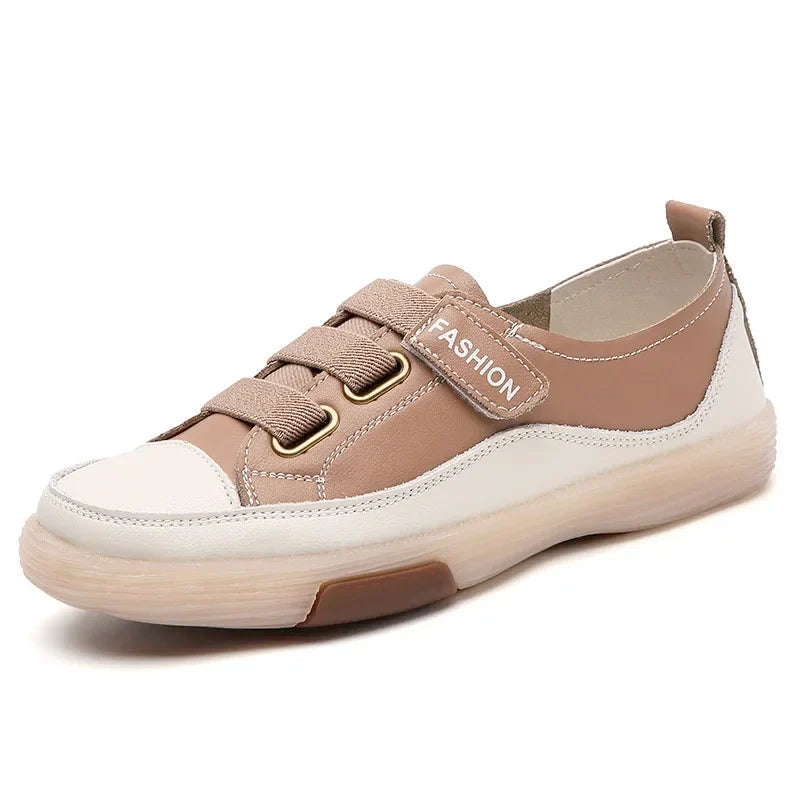 Genuine Leather Slip On Flats Moccasins Women's Casual Spring Autumn Skateboard