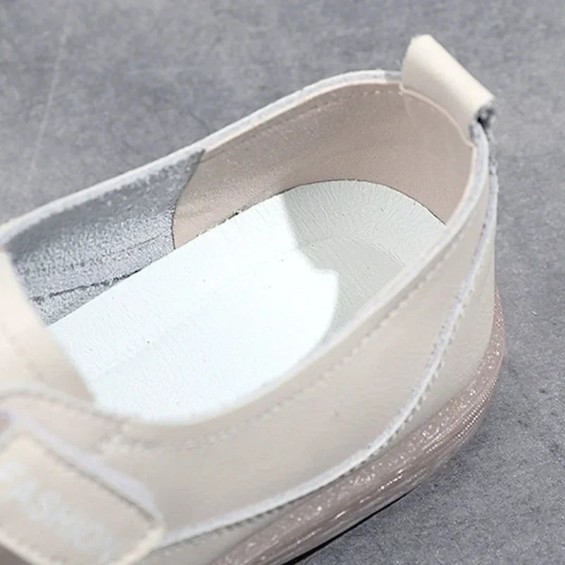 Genuine Leather Slip On Flats Moccasins Women's Casual Spring Autumn Skateboard