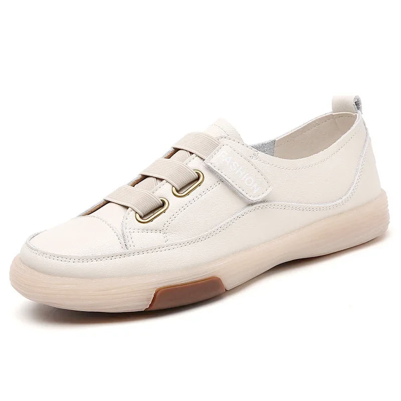 Genuine Leather Slip On Flats Moccasins Women's Casual Spring Autumn Skateboard