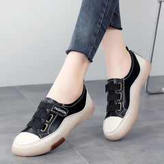 Genuine Leather Slip On Flats Moccasins Women's Casual Spring Autumn Skateboard