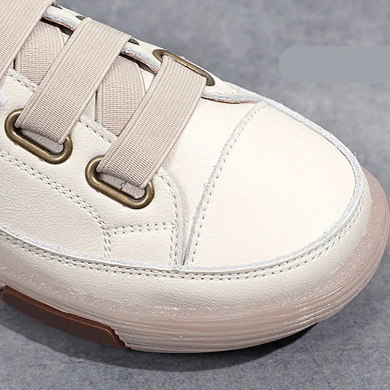 Genuine Leather Slip On Flats Moccasins Women's Casual Spring Autumn Skateboard