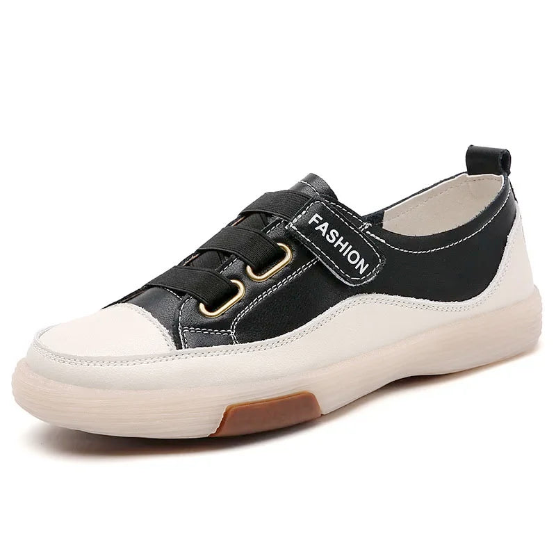 Genuine Leather Slip On Flats Moccasins Women's Casual Spring Autumn Skateboard