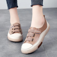 Genuine Leather Slip On Flats Moccasins Women's Casual Spring Autumn Skateboard