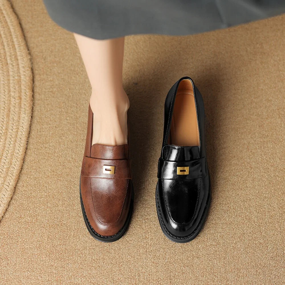 Genuine Leather Designer Comfortable Casual Black Moccasins Loafers