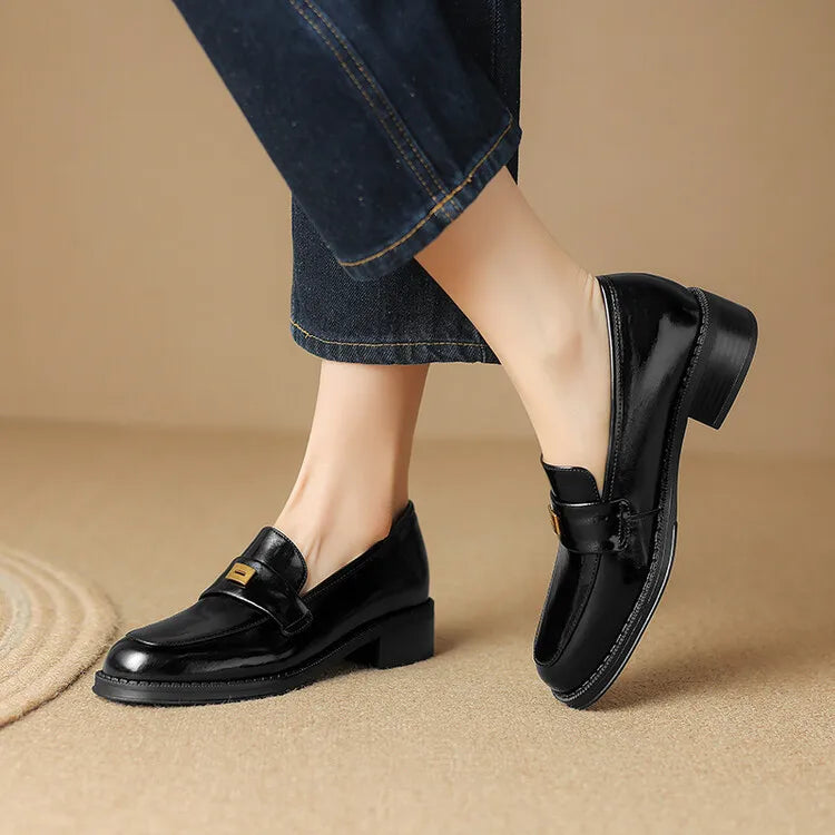 Genuine Leather Designer Comfortable Casual Black Moccasins Loafers