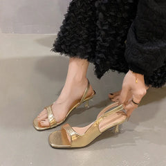 Square Strap Basic Casual Party New Low Heel Pumps