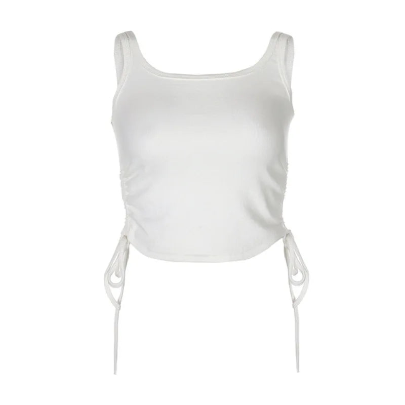 Ruched Sleeveless Tank Tops