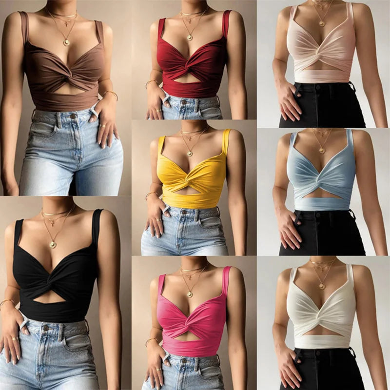 Sexy Sleeveless Short Crop Tops