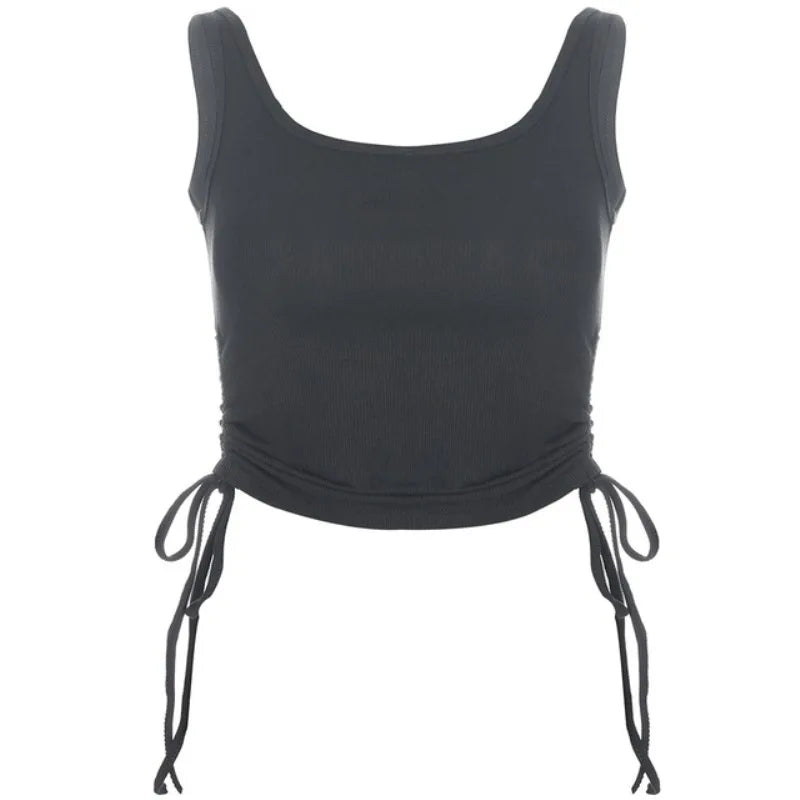 Ruched Sleeveless Tank Tops