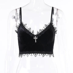 Women's Velvet Crop Tops