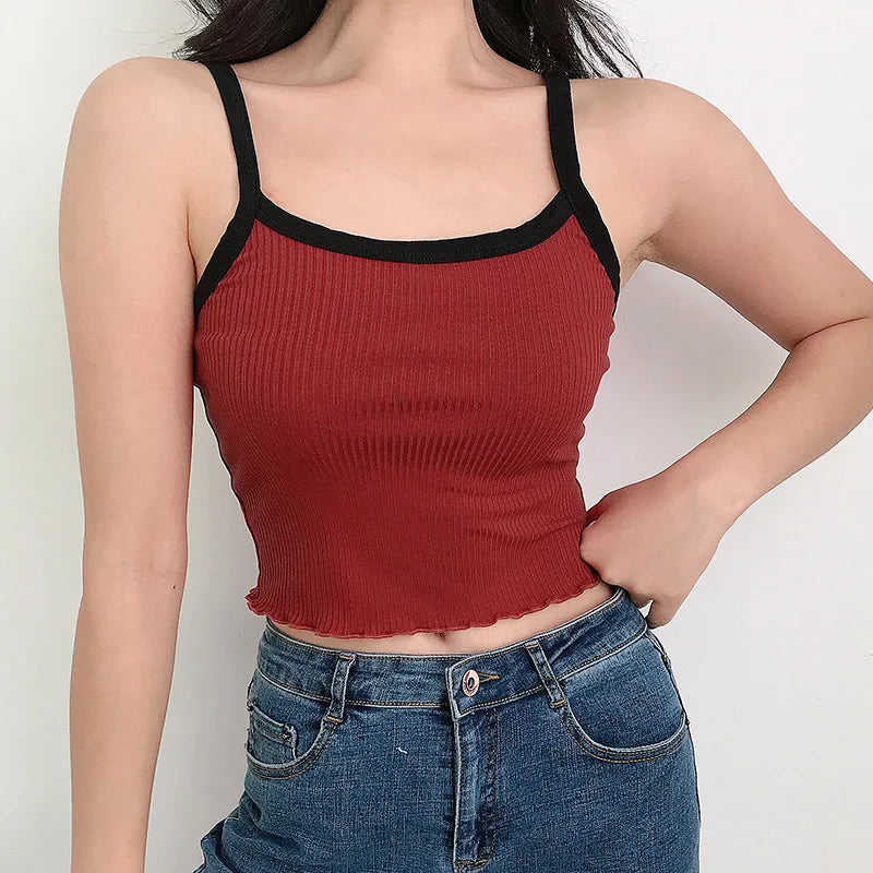 New Contrast Color Tank Top