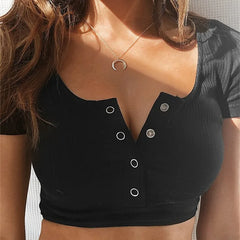 Women's Short Sleeve Crop Top