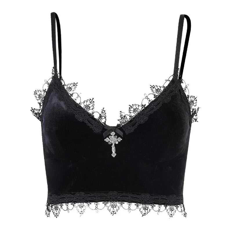 Women's Velvet Crop Tops