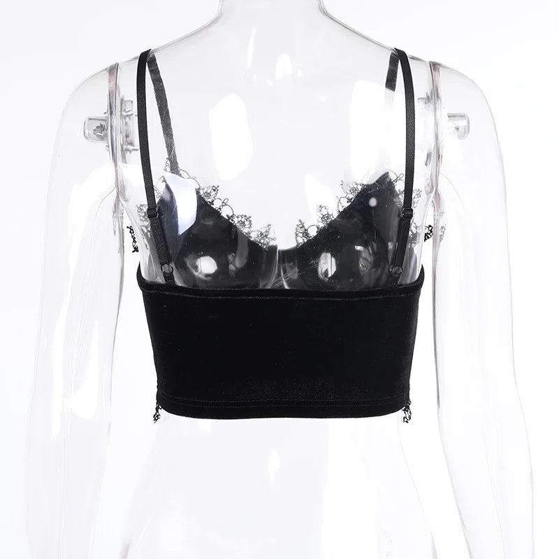 Women's Velvet Crop Tops