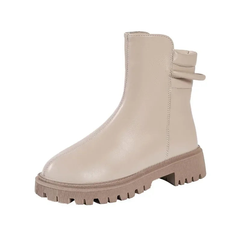 Round Toe Modern High Quality Plus Size Versatile Ankle Boot