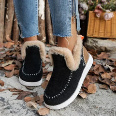 Hot Sale Shoes Sleeve Women's Boots Round Toe Plush Fleece