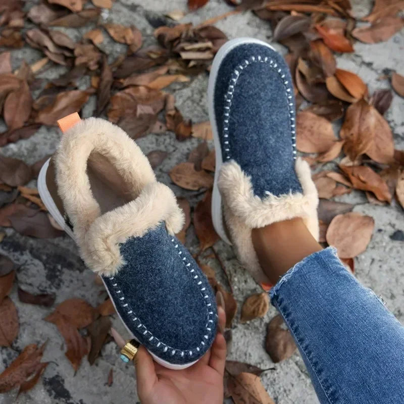 Hot Sale Shoes Sleeve Women's Boots Round Toe Plush Fleece