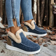 Hot Sale Shoes Sleeve Women's Boots Round Toe Plush Fleece