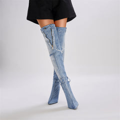 Jackson High Denim Heels