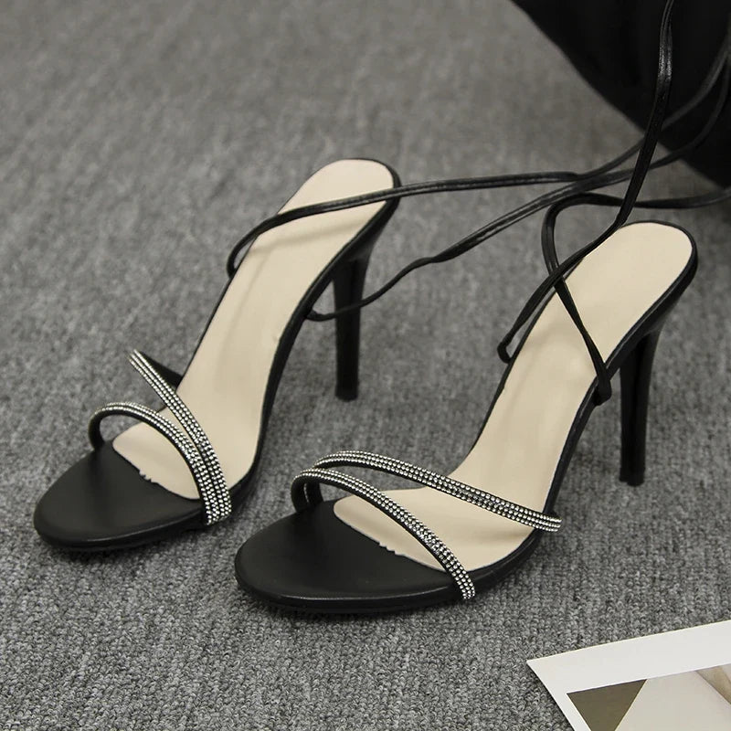 Lace-up Platform Ankle Strap Strange Heels Plus Size High Heel