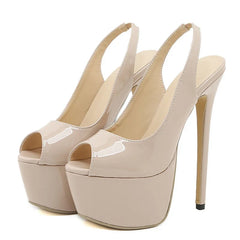 Trendy  Peep Toe High Heel Slingback Platform High Heel