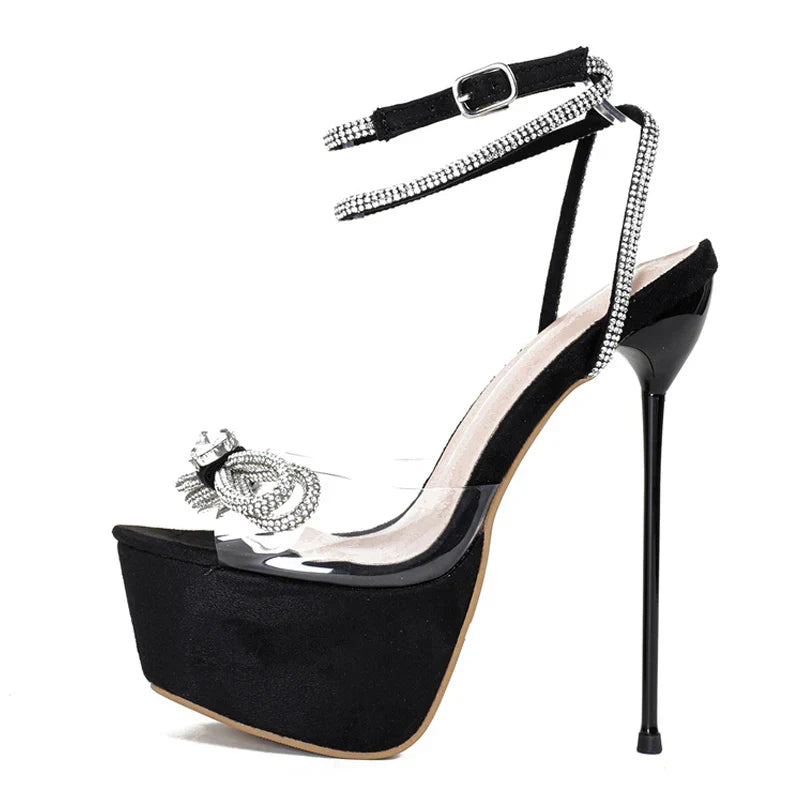 Elegant Party Wedding Open Toe PVC Transparent High Heel