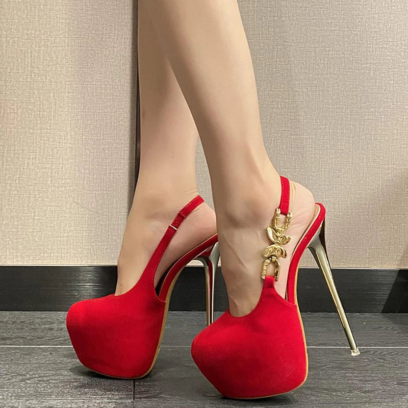 Elegant Wedding Banquet Metal Butterfly Extreme High High Heel