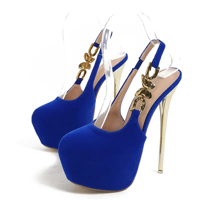 Elegant Wedding Banquet Metal Butterfly Extreme High High Heel