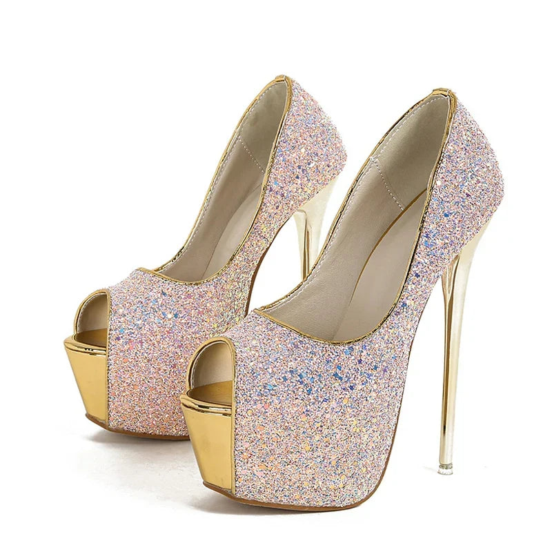 Peep Toe Extreme High Heel Nightclub High Heel High Heel