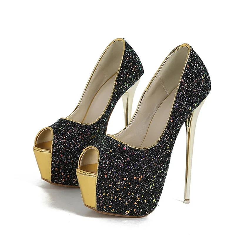 Peep Toe Extreme High Heel Nightclub High Heel High Heel