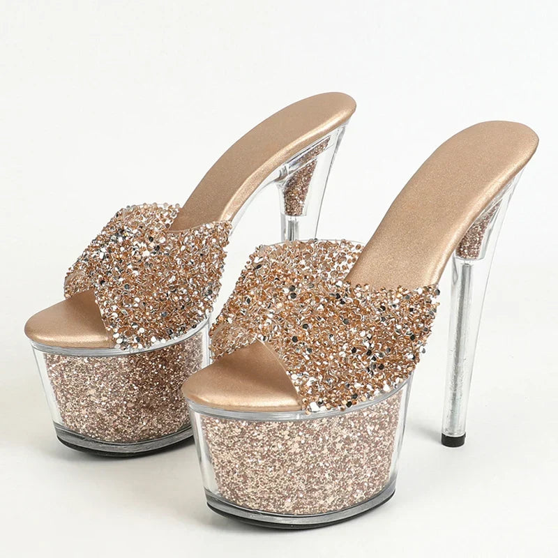 Peep Toe Party Club Strip Extreme High High Heel High Heel