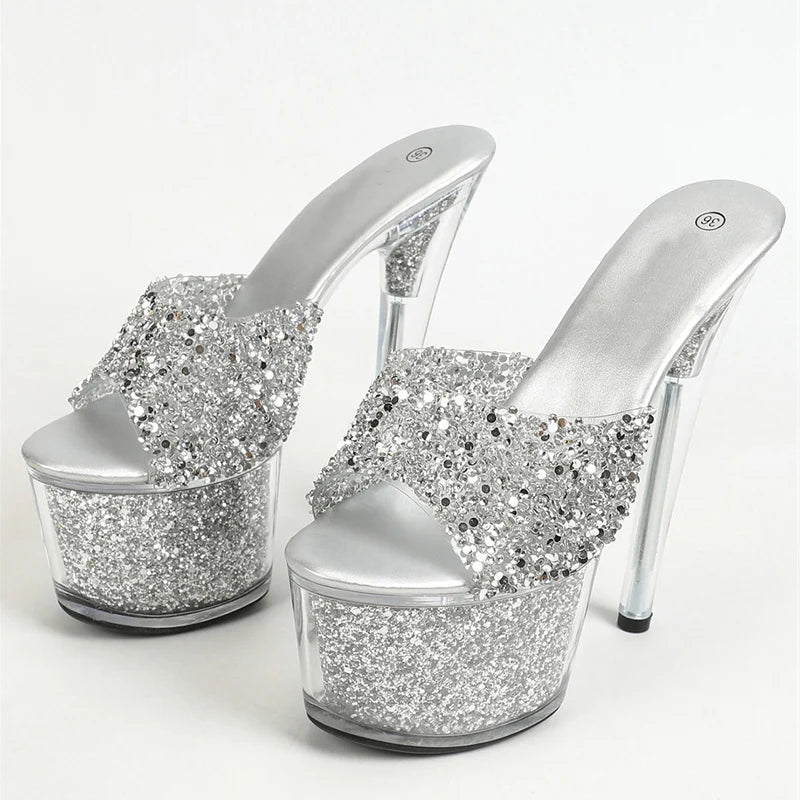 Peep Toe Party Club Strip Extreme High High Heel High Heel