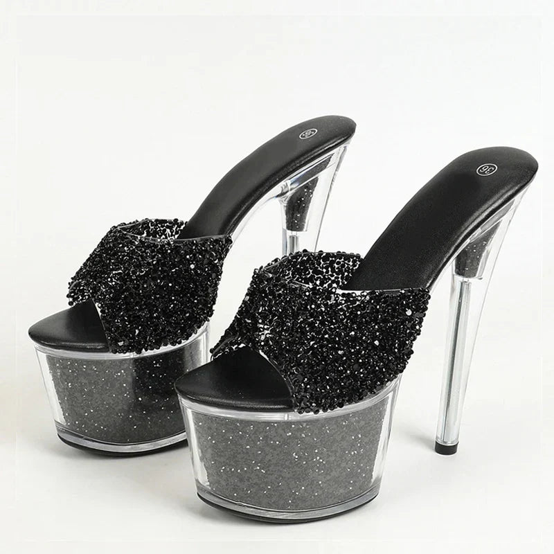 Peep Toe Party Club Strip Extreme High High Heel High Heel
