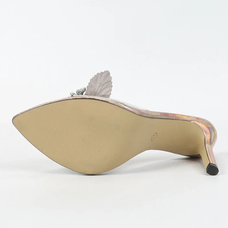 Pointed Open Toe Thin High Mixed Colors High Heel