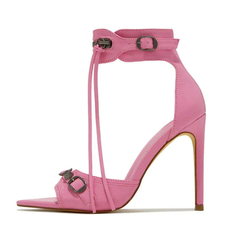 Stylish Zip Tassel Metal Rivet Stripper Heels High Heel