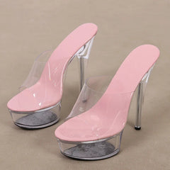 Slippers Nightclub Transparent High Heel High Heel