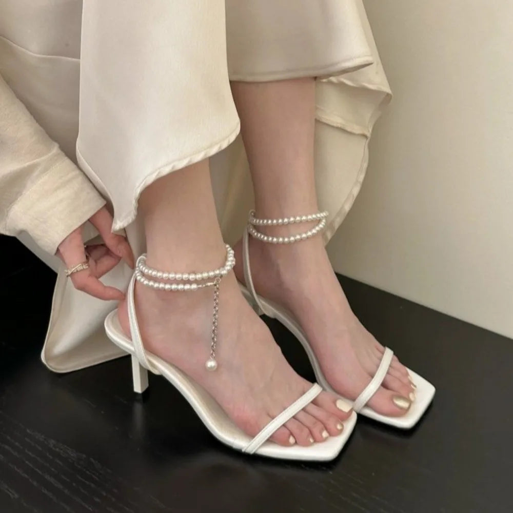 High-heeled Comfort Leather Suit Beige Shoes Low Heel Pumps