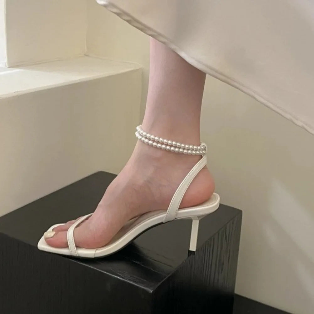 High-heeled Comfort Leather Suit Beige Shoes Low Heel Pumps