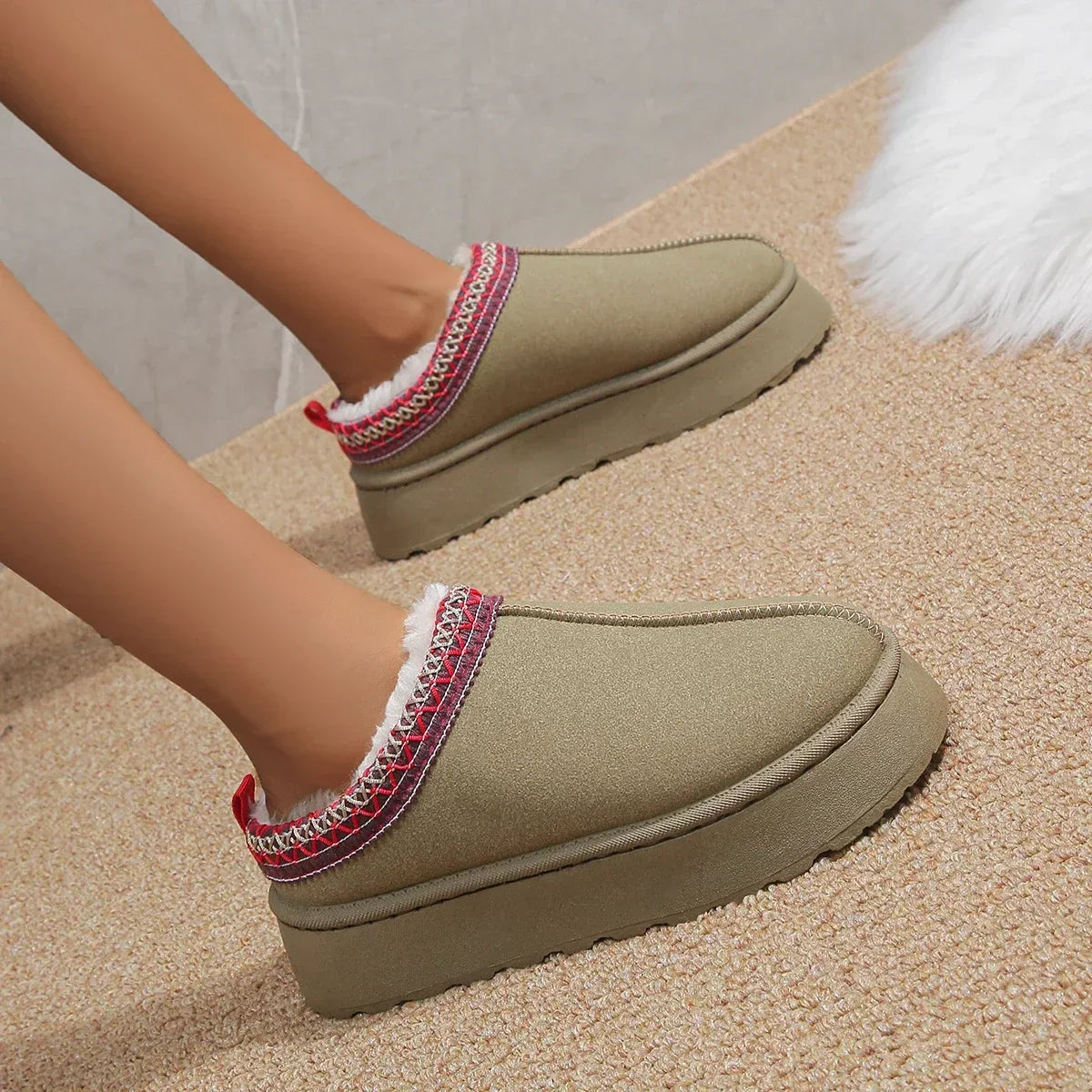 New Ankle Flats Platform Snow Boots
