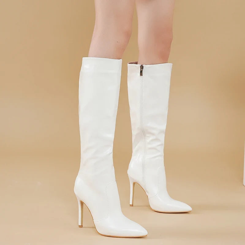 Comfortable Chic Pointed Toe Knee High Boots