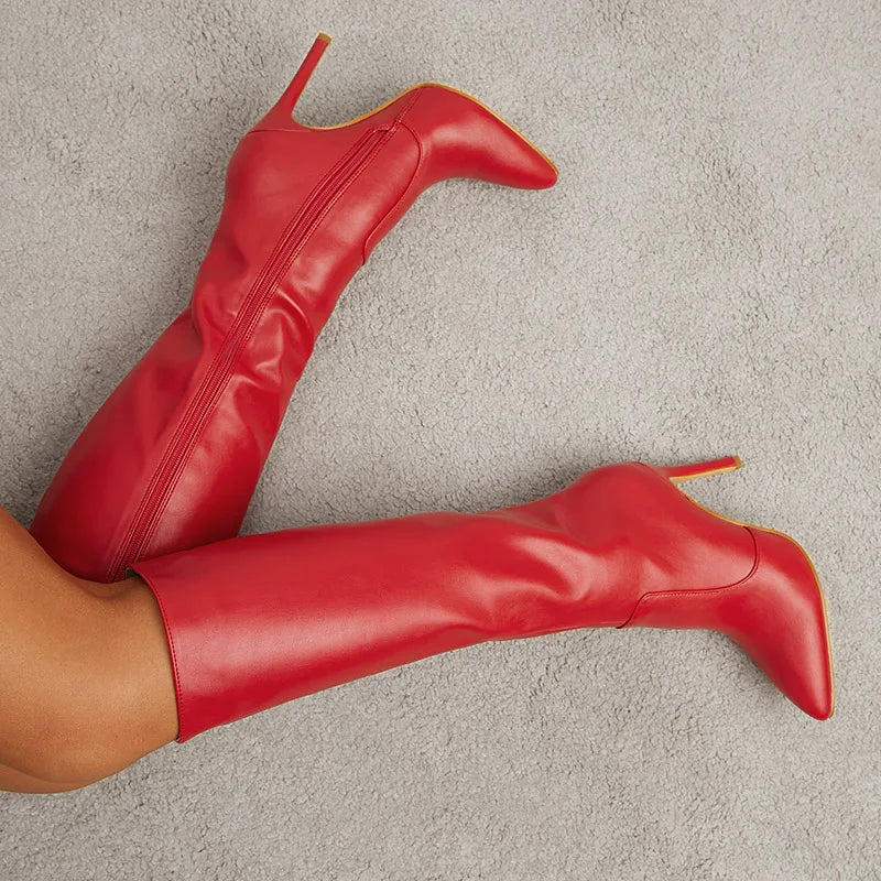 Comfortable Chic Pointed Toe Knee High Boots