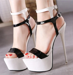 6cm Platform Patent Leather Peep Toe Party High Heel