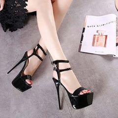 6cm Platform Patent Leather Peep Toe Party High Heel