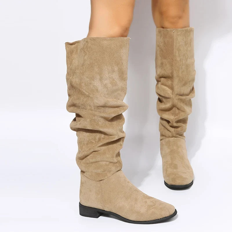 Chic Pointed Toe Knee High Boots