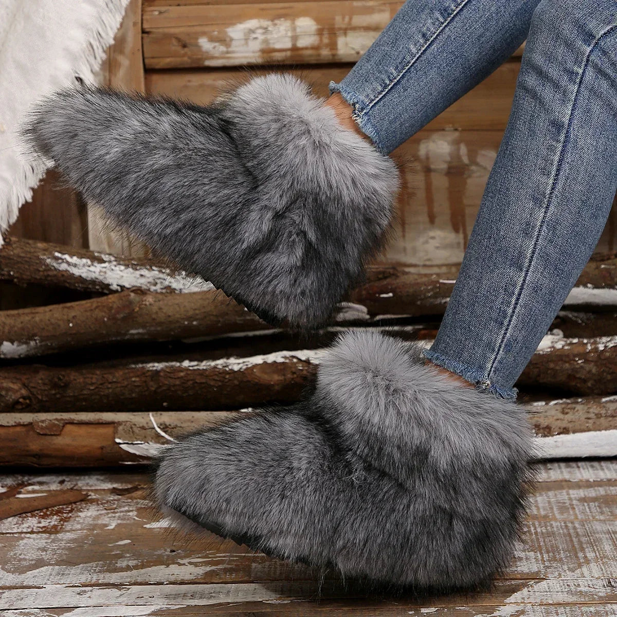 New Woman Boots High Boots Over-the-knee Fur Snow Boots